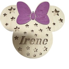Lampada legno minnie - lampada,