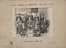 Gallarate 1912 Scuola di Tessitura foto storica di gruppo
