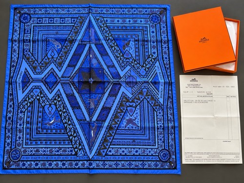 Hermès carré ors bleus - 90,