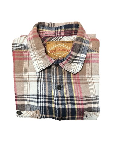 Camicia uomo rosso cammello