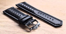 TAG HEUER CARRERA CINTURINO CUOIO mm.22 GENUINE CALF BLACK LEATHER STRAP