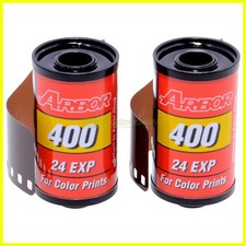 Lotto 2 rullini Arbor 400 ISO Pellicola negativo colore 24 pose - C-41