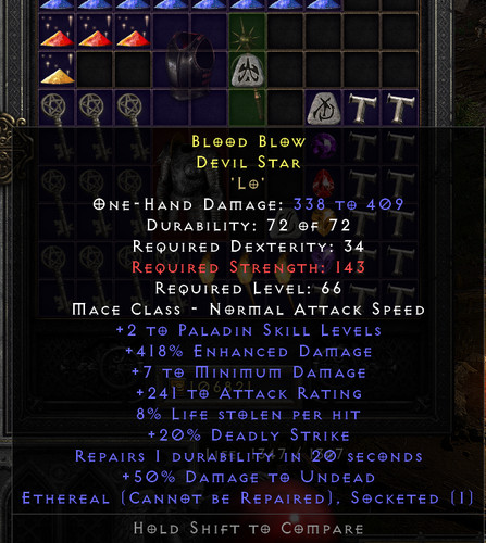 Erep melee weapon - diablo, 2