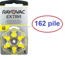 162 pile batterie  RAYOVAC Extra   10   per apparecchi acustici