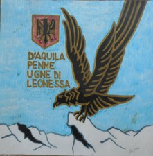 Piatto in ceramica D'Aquila Penne Ugne di Leonessa - 62a Adunata Alpini - 1989