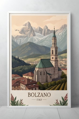 Poster viaggio bolzano - da,