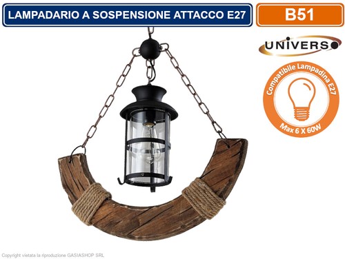 Lampadario sospensione coutry - sospensione,