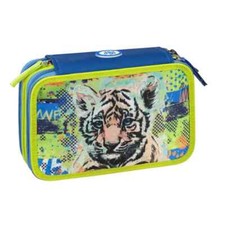 Astuccio 3 Zip WWF Animali  Cuccioli  Bimbo Elementare Ragazzo Tigre