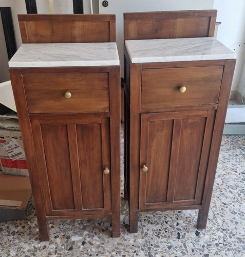 Antica coppia comodini - antica, di