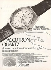 BULOVA OROLOGIO ACCUTRON QUARTZ  1 pagina 1977 originale 8IU