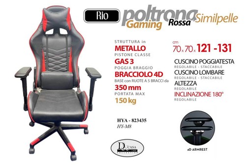 Sedia poltrona gaming scrivana - sedia,