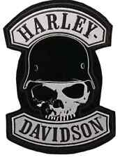 Harley Davidson Skull Extra Large Back Patch 100% Authentic Brsnd New Old Stock