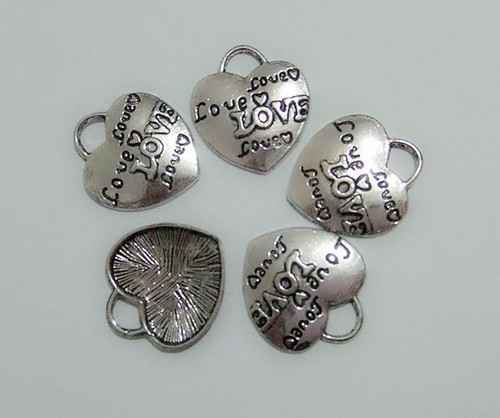 6pz ciondoli charms cuore - ciondoli,