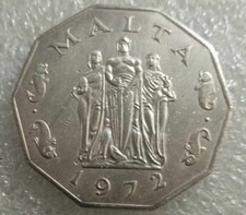 MONETA MALTA 50 CENT 1972 BB++