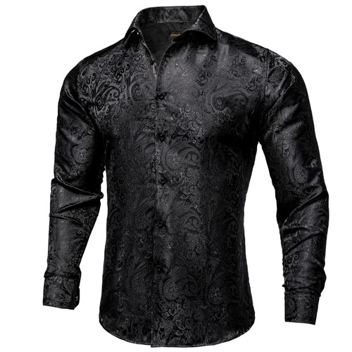 Camicia uomo manica - lunga, nera