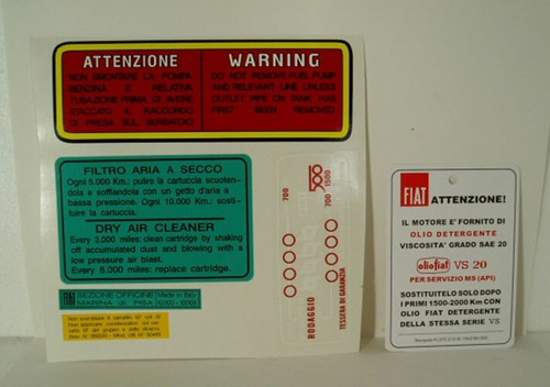 Fiat 500d kit adesivi stickers - 500d,