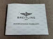 Breitling Vintage warranty booklet for chronomat B13047 models year 1991