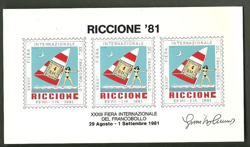 Foglietto 1981 firma - firma, pittore