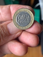 Moneta 1 Euro Grecia Gufo 2002