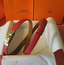 HERMES Red Kelly Belt cintura