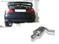 Scarico Sportivo Mitsubishi Lancer Evolution VI Evo 6 1x100mm Rotondo Con Abs.