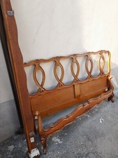 LETTO MATRIMONIALE BAROCCHETTO NOCE MASSELLO PATINA BIONDO CHIARO - 1960 EMILIA
