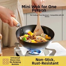 Wok in ferro battuto non