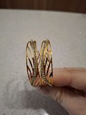 Orecchini Stroili A Cerchio Acciaio Dorato Con Zirconi