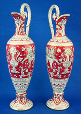 Mario Sambuco per Maioliche Deruta Grande coppia anfore brocche ceramica 1900 XX