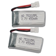 2 pezzi batteria 3,7 V 450 mAh