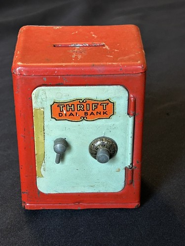 Vintage thrift dial bank mini - bank,