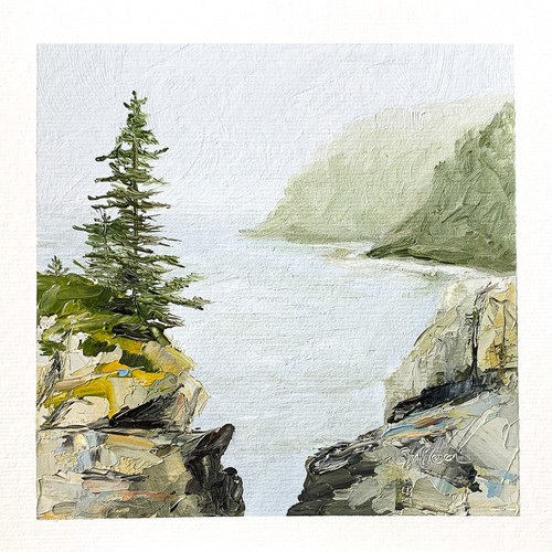 Dipinto olio 6x6 maine - dipinto,