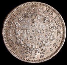 5 franchi 1875 Ercole