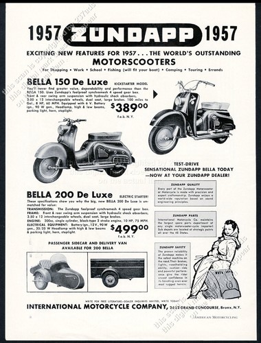 1957 zundapp bella scooter - scooter, 150