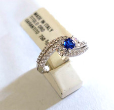 ANELLO DONNA ORO BIANCO 18 Kt GRAMMI 3,1 ZIRCONI CONF.REGALO EU/Gr 122,60