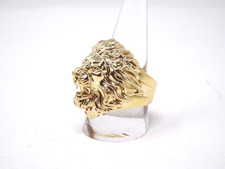 Anello testa di leone in oro