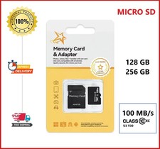 MICRO SD XC 128 256 Gb 100 mb/s Classe 10 UHS 1 U3 Scheda di memoria Memory Card