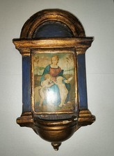 ANCIEN  BENITIER EN BOIS