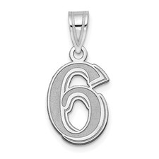 14k White Gold Polished Etched