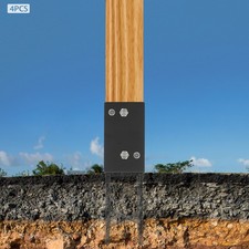 4PCS U-Shape Metal Post Base