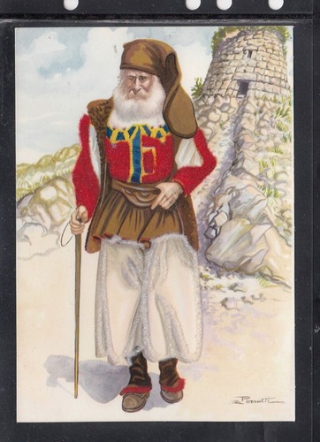 Cartolina costumi sardi desulo - cartolina,
