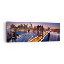 Quadro su Tela 90x30cm Usa america new york manhattan Stampe Immagini Murale