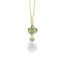 Ciondolo goccia perle peridoto