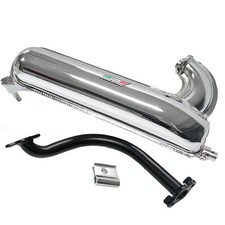 FACO MARMITTA SCARICO ESPANSIONE CROMATA " BANANA " PER VESPA 50 R/L/N