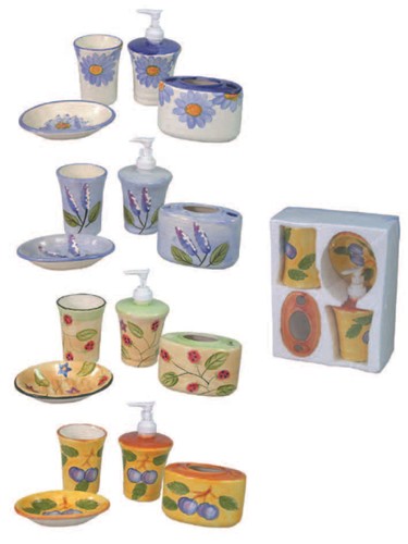 Set bagno ceramica - set, decorata
