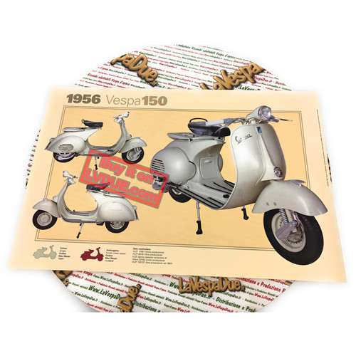 Poster vespa tecnica 150 vl2 - poster,