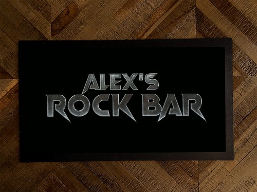 Personalised bar runner mat - personalised,