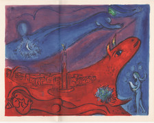 Marc Chagall - La bastiglia - Litografia, 1957 