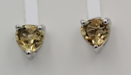 Orecchini cuore citrino - orecchini,