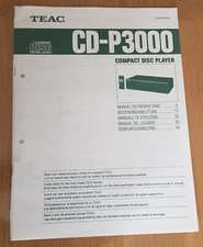 TEAC CD-P3000 Istruzioni